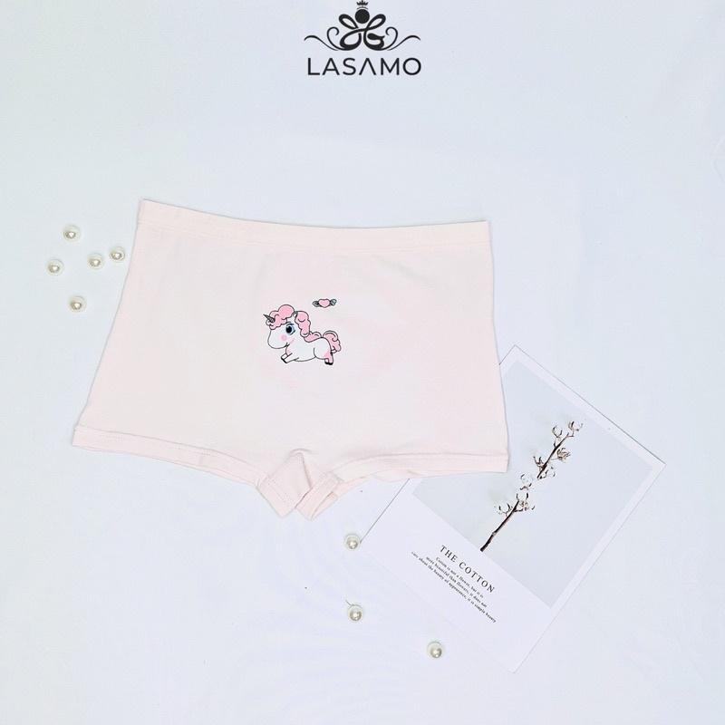 Set 2 chiếc quần chip bé gái, quần lót cho bé gái cotton cao cấp họa tiết Ngựa Pony dễ thương hãng LASAMO mã QLB012