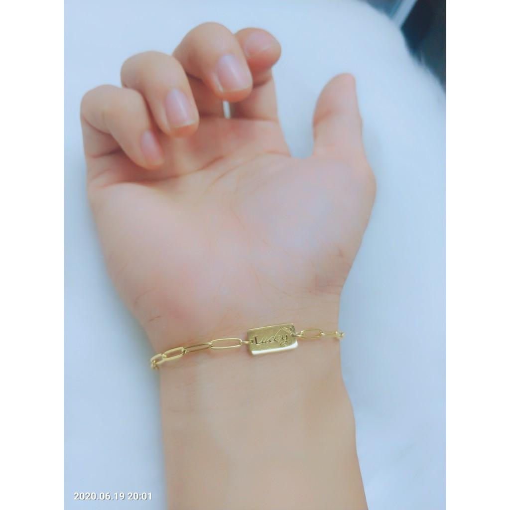 Lắc Tay Nữ Xích Nhỏ Trơn Titanium Cao Cấp- Dùng lâu dài tắm rửa thoải mái không phai