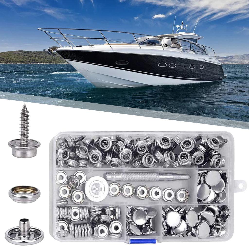 150 Boat Marine Canvas Snap Cover Button Fastener Socket Kit Stainless Steel