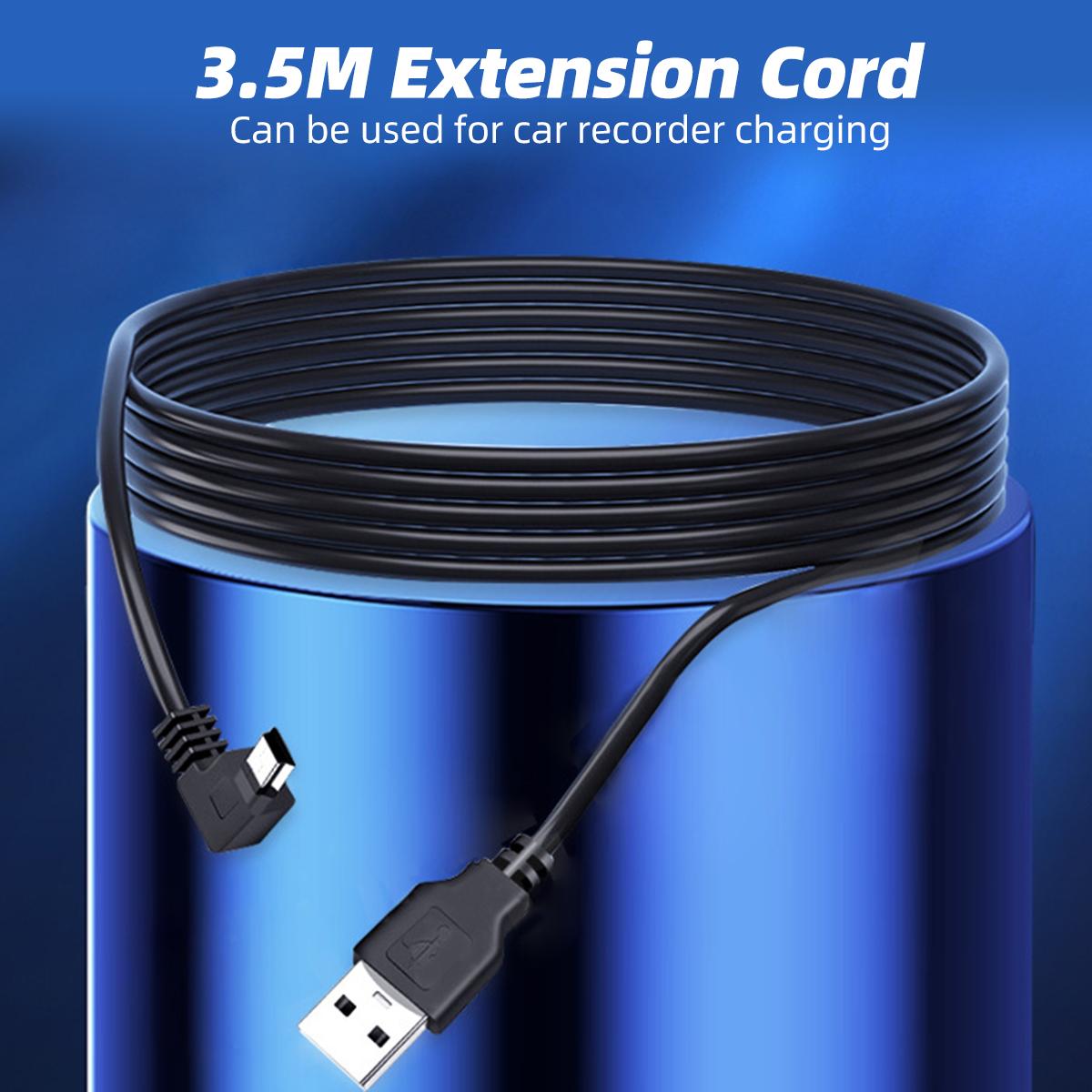 2 Cổng USB Bộ điều hợp bộ sạc xe hơi USB với cáp 3,5m cho máy ảnh DVR Dash