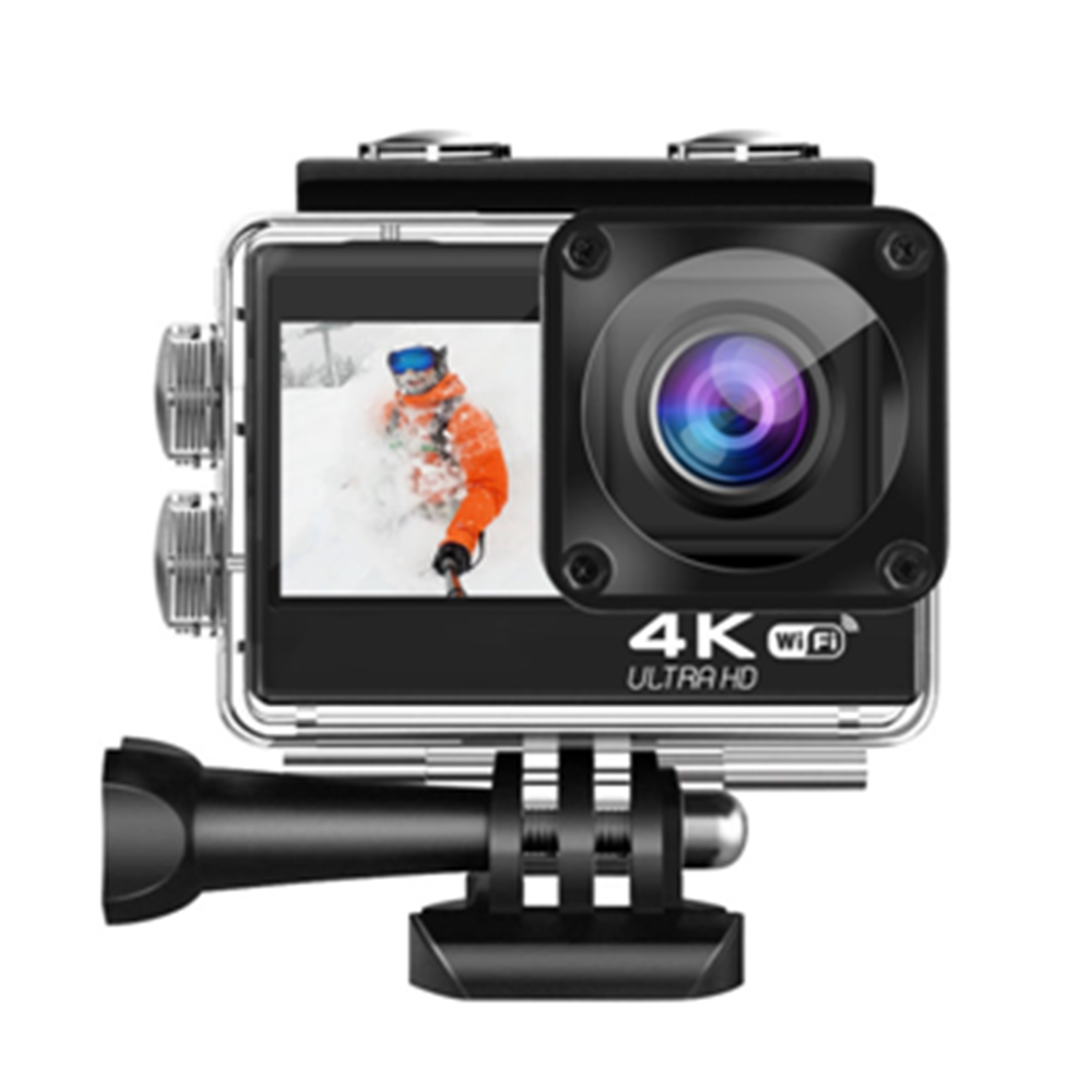 Camoro Màn hình màu kép Máy ảnh hành động thể thao mini 4K Hd WiFi Video Máy ảnh kỹ thuật số