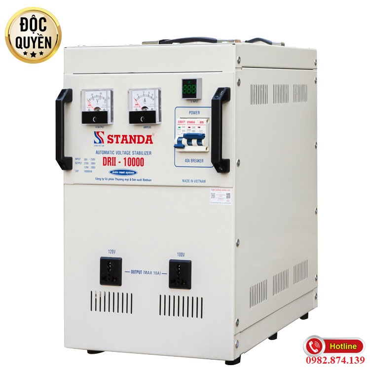 Máy ổn áp tự động đa chức năng thế hệ mới STANDA 10KVA DẢI 50V