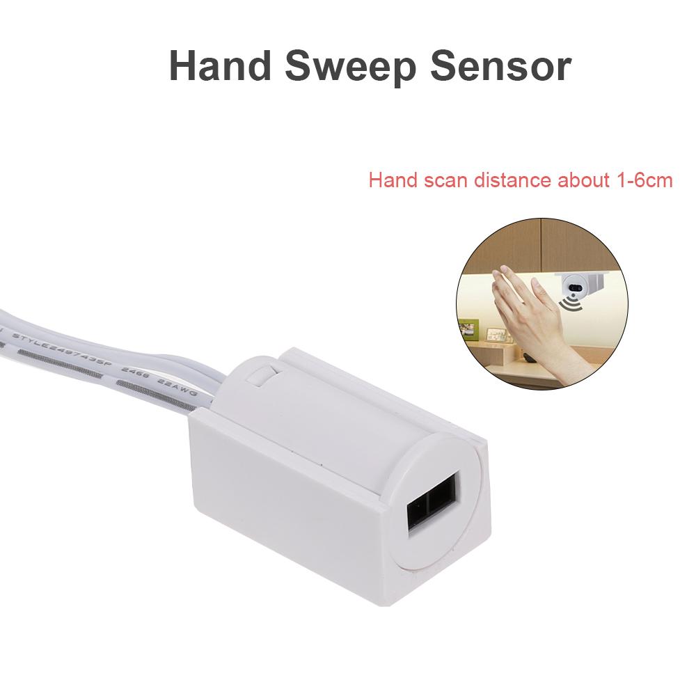 Công tắc cảm biến quét tay nhạy, khoảng cách quét tay khoảng 1-6cm, phù hợp với đèn dải LED hoặc bất cứ nơi nào cần công tắc cảm ứng.