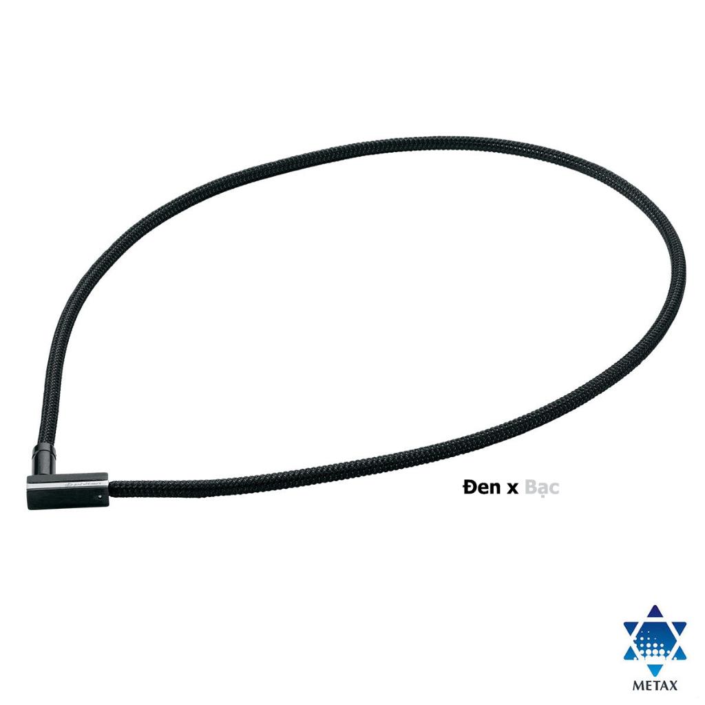 Vòng cổ Phiten Rakuwa necklace MG Chopper square Aqua metax TG897053/TG897153/TG897251 - Đen/vàng