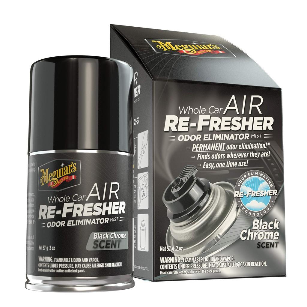 Meguiar's Xịt khử mùi, diệt khuẩn nội thất xe hơi Mùi hương nam tính - Air Refesher - Black Chrome Scent - G181302, 57 g