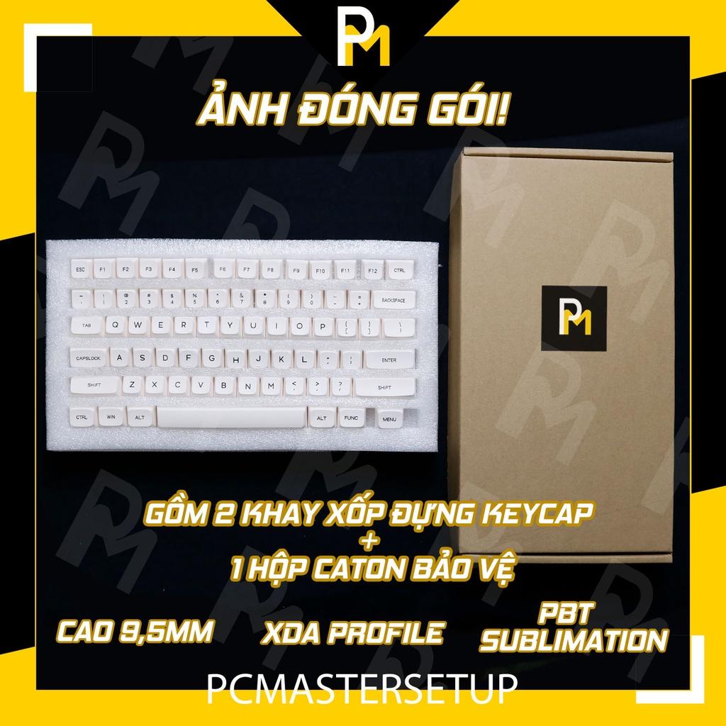 Keycap xda pbt Honeybee and milk cao 9.5mm nút cho bàn phím cơ 140 phím