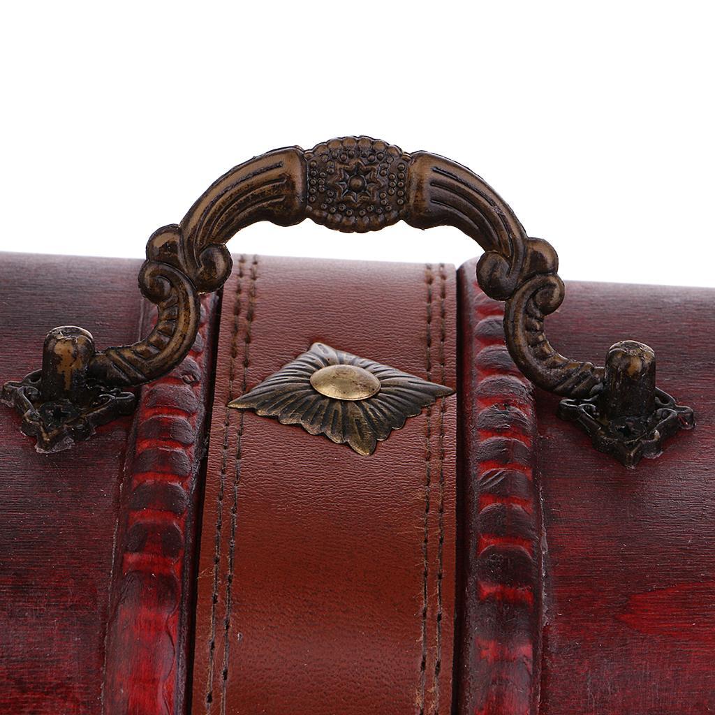 4 Pieces Vintage Wood Jewelry Box Necklace Bracelet Storage Organizer Case