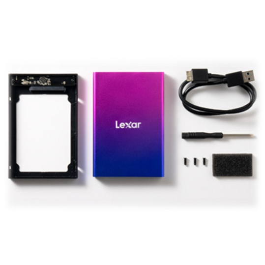 Hộp box SSD Lexar E100 - gắn SSD 2.5 inch dung lượng 128G - 8TB - Giao tiếp USB 3.2 Gen 1 -  Hàng Chính Hãng