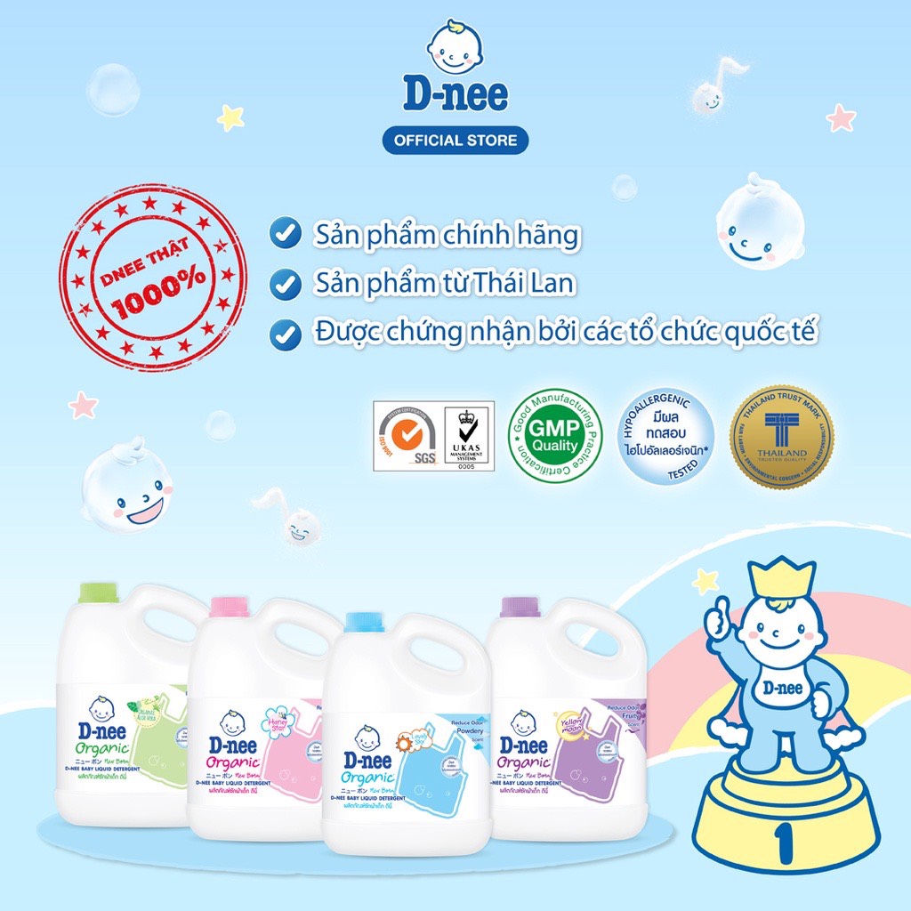 Nước giặt Quần Áo D-nee cho bé 3000ml-Màu TÍM