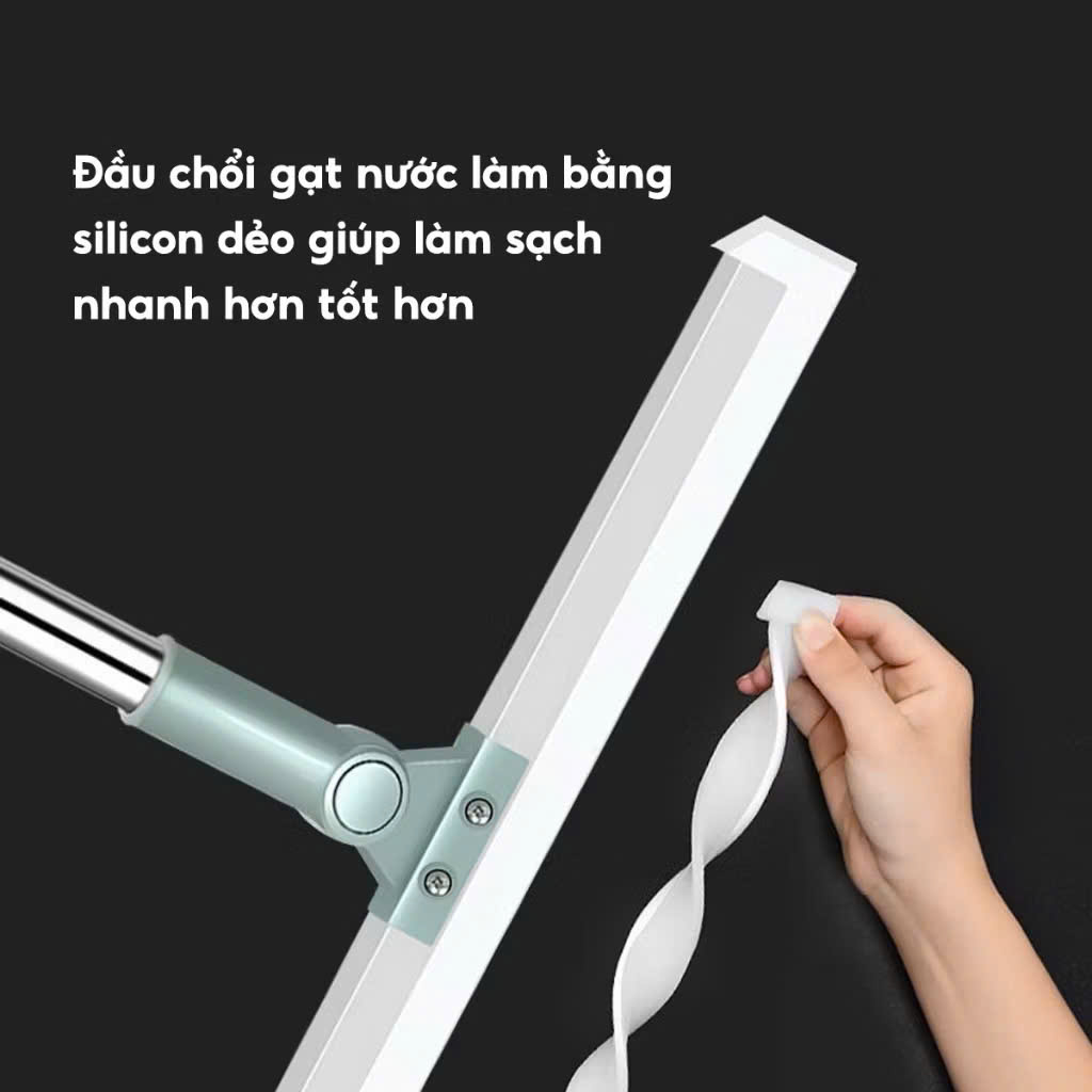 Cây Gạt Nước Chà Sàn Nhà Tắm Silicon Thông Minh Xoay 360 Độ LOẠI 50CM - HÀNG CHÍNH HÃNG MINIIN