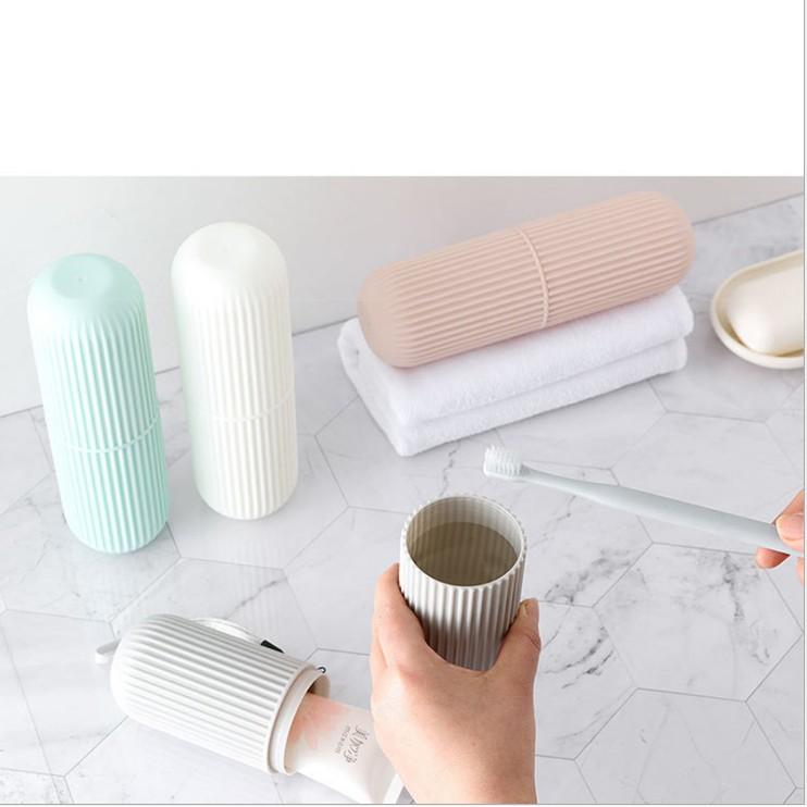 Hộp đựng bàn chải và kem đánh răng du lịch đa năng thân thiện môi trường có DÂY cầm tiện ích - giao màu ngẫu nhiên