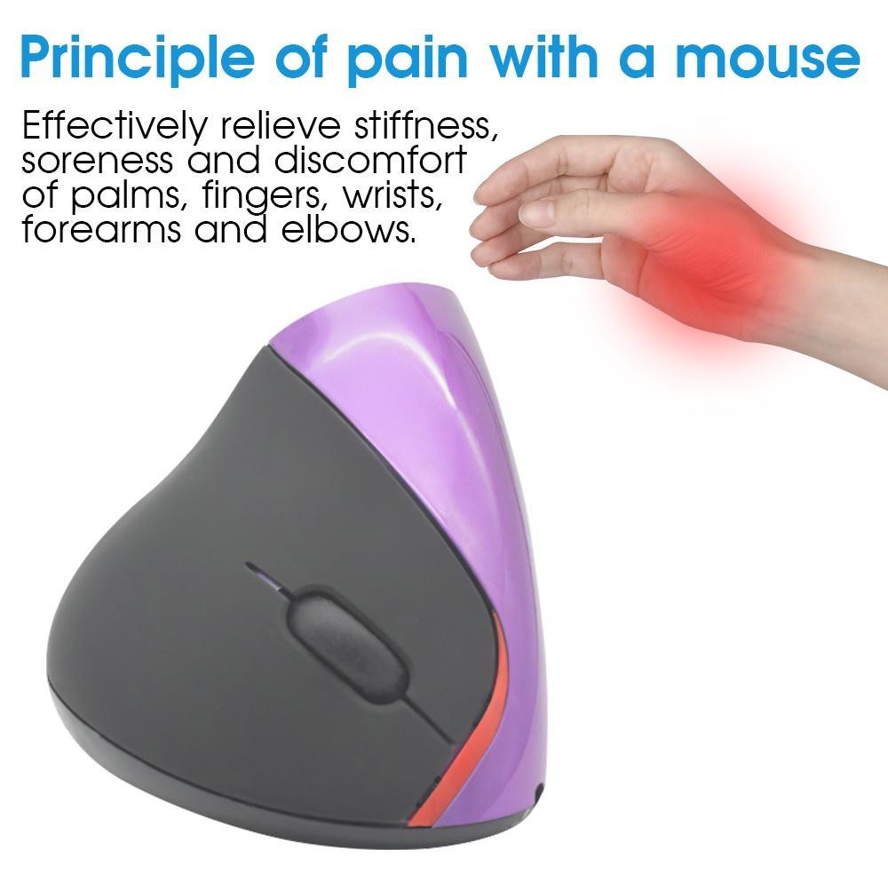 Chuột Quang Không Dây Dạng Đứng 2.4ghz 1600dpi Kèm Đầu Nhận Usb