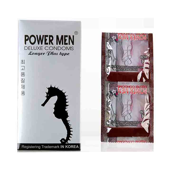 Bao Cao Su Powermen Cá Ngựa Bạc Có Gai - Chống Xuất Tinh Sớm - Gian Hàng Chính Hãng - Che Tên Sản Phẩm