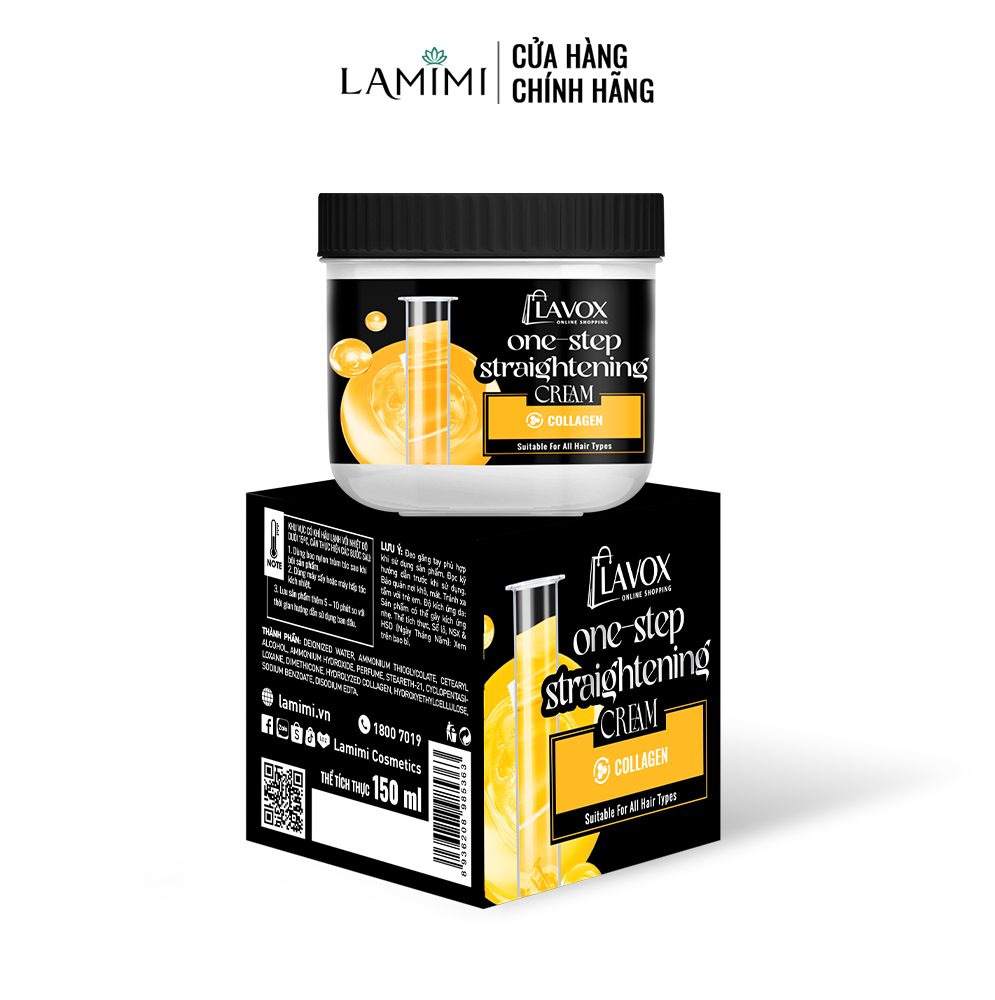 Kem Duỗi Tóc 1 Bước Collagen Lavox Online Shopping 150ml - Tóc Thẳng Bóng Mượt, Mùi Hương Dịu Nhẹ Lamimi Chính Hãng