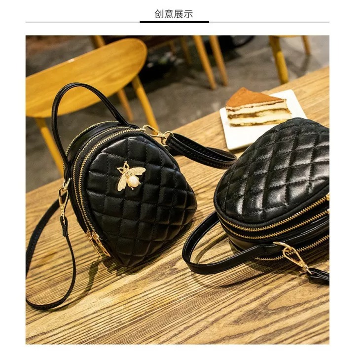 Balô mini MIIZZU ong cute đeo chéo, đeo vai phong cách thời trang Hàn Quốc xịn xò chuẩn đẹp size 18cm