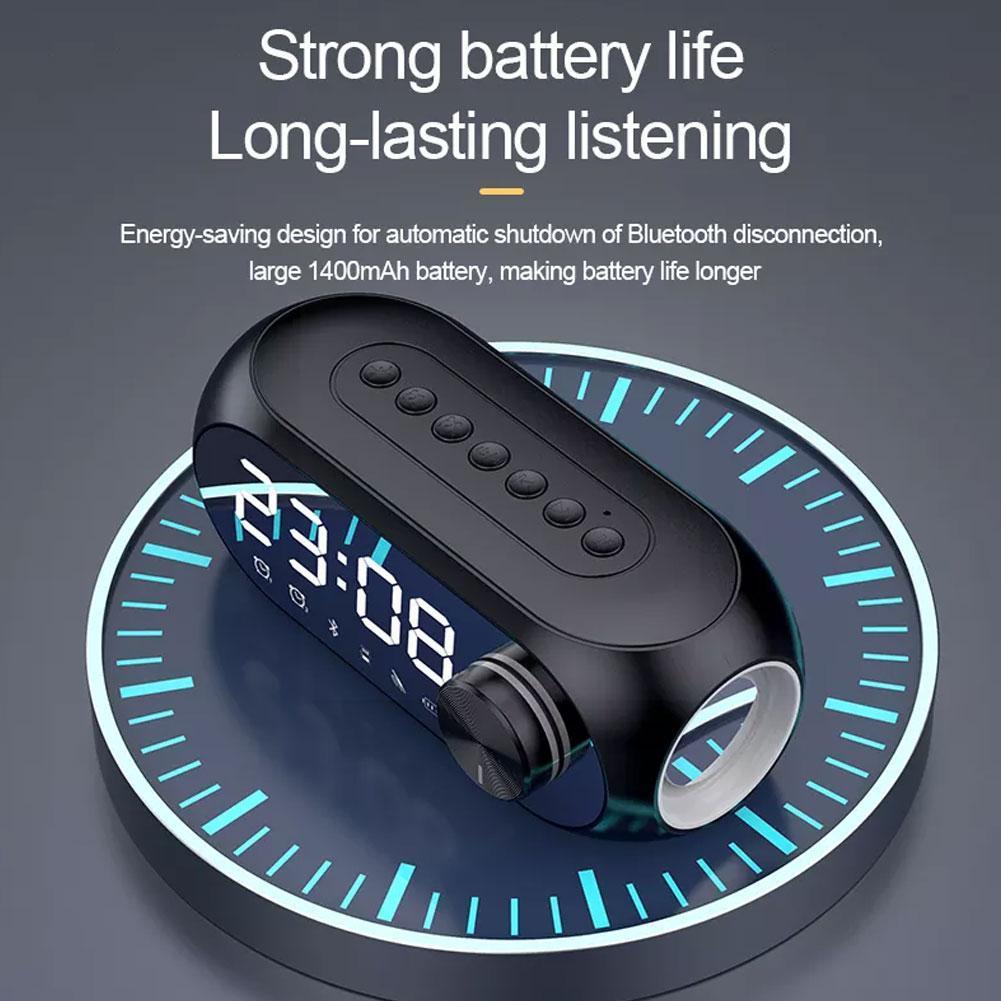 Đèn LED Loa Bluetooth Không Dây Đồng Hồ Báo Thức Nhà Phòng Đồng Hồ Đài FM Phát Thẻ TF Trang Trí Đồng Hồ Báo Thức Âm Nhạc Aux F3I4 Color: C