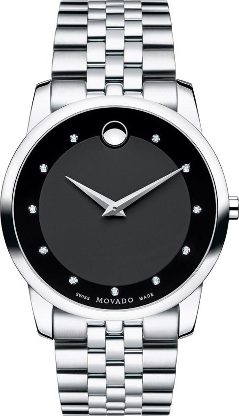 Đồng Hồ Nam Dây Kim Loại Movado 0606878 (40mm) - Mặt Đen