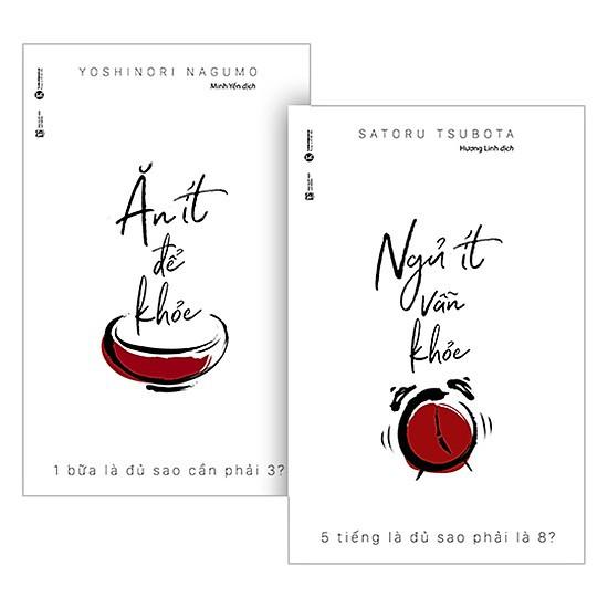 Sách - Bộ Ăn Ít Để Khỏe + Ngủ Ít Vẫn Khỏe ( Tặng TedBooks - Cà Phê Trên Sao Hỏa + Postcard bốn mùa )