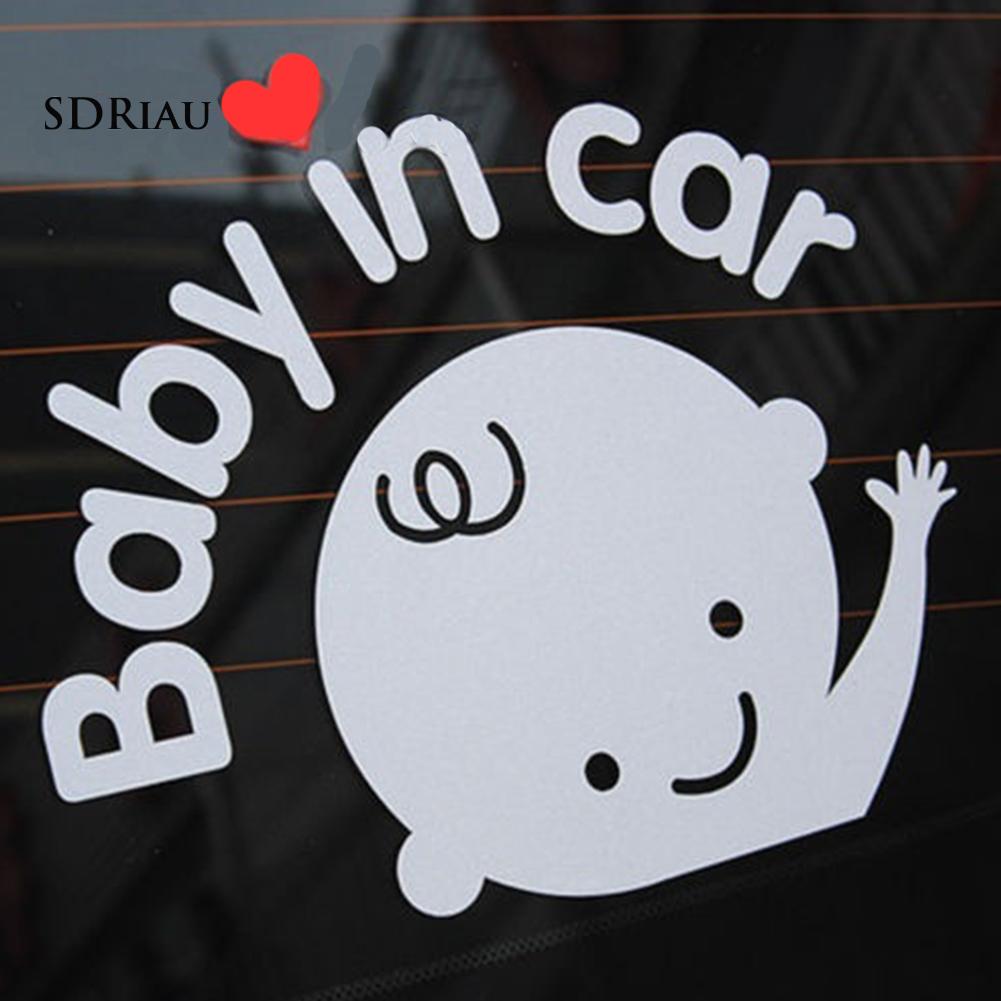 Sticker Dán Trang Trí Xe Hơi Họa Tiết Chữ Baby In Car