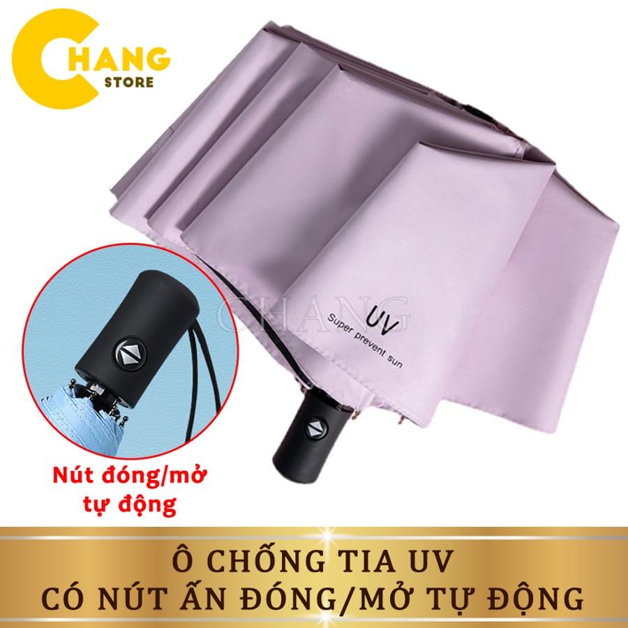 Ô Gấp Gọn Phủ Lớp Chống Tia UV, Dù Che Nắng, Che Mưa Ngoài Trời Có Nút Ấn Mở Tự Động Cao Cấp