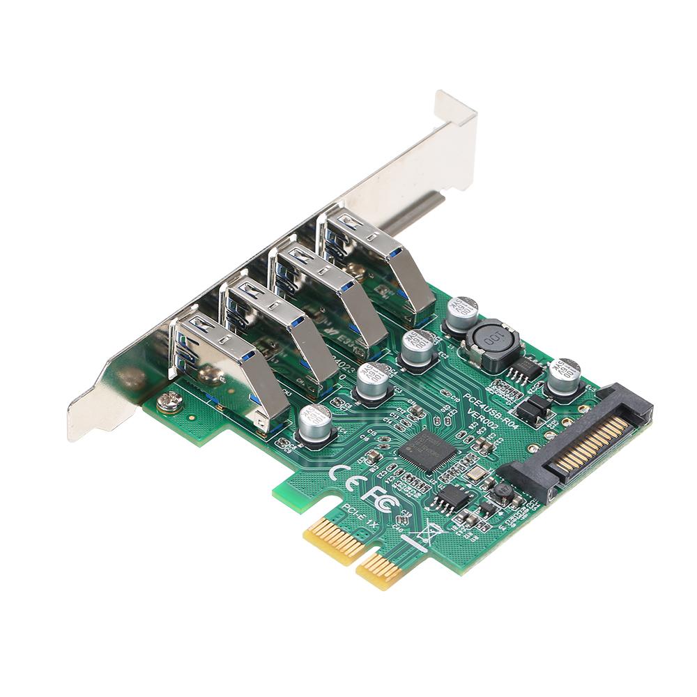 Thẻ mở rộng PCI-E sang USB3.0 Thẻ tiếp hợp PCI-E có giá đỡ