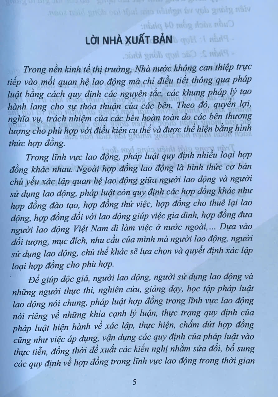Hợp đồng trong lĩnh vực lao động