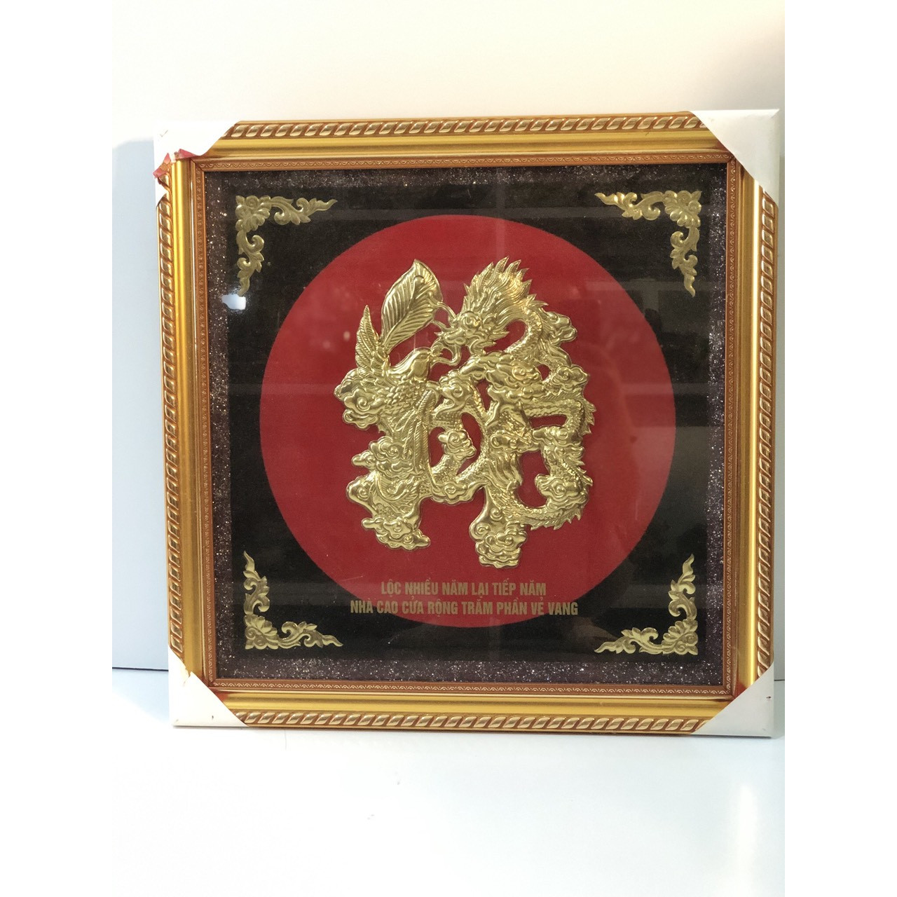 Tranh đồng chữ thọ hóa rồng,tranh trang trí