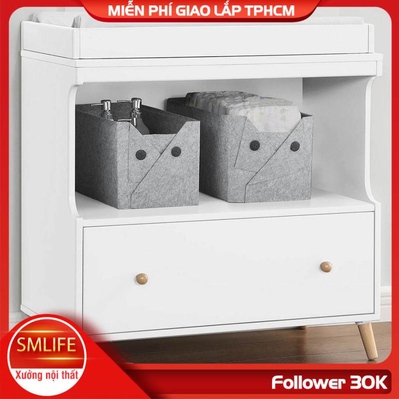 Kệ gỗ thay tã cho bé SMLIFE Kasos