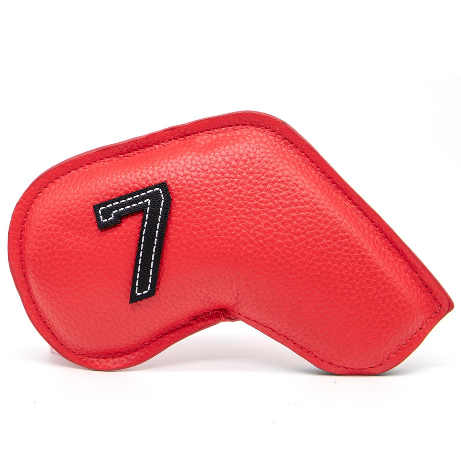 20Pcs Deluxe Golf Iron Headcover 3-9,P,S,A Club Embroidery Number Solid Color Head Cover Club Reused Golf Set Guard for Irons All Brands Men