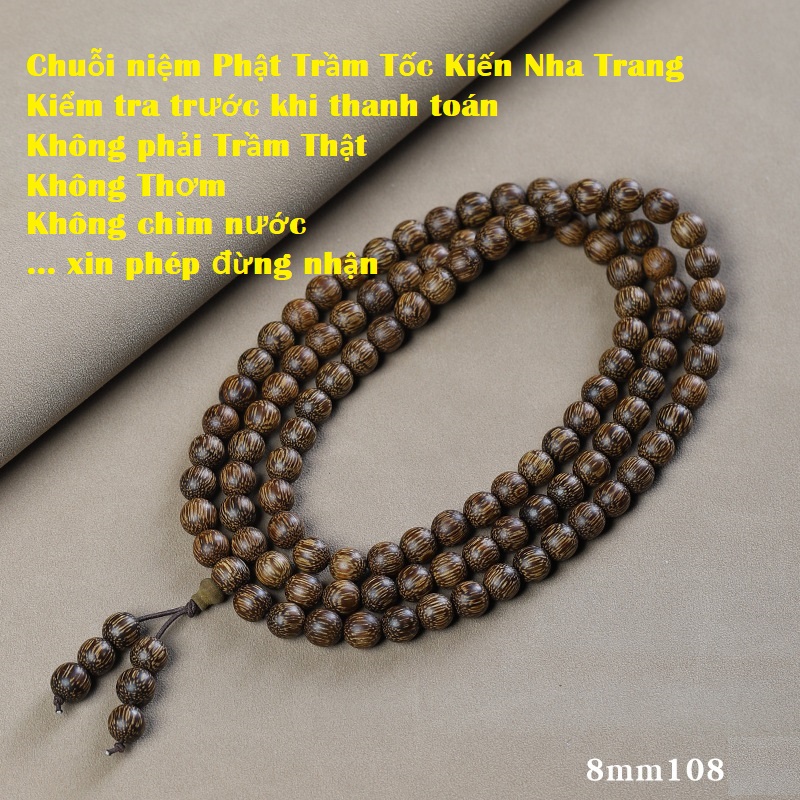 Vòng Tay, Chuỗi Hạ Niệm Phật, Chất liệu Trầm Tốc Kiến Nha Trang VIP, Chìm Trong Nước, Thơm Thanh Tịnh, Xua Tan Phiền Não, Chướng Nghiệp_SIÊU RẺ