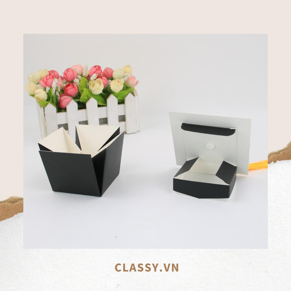 Hộp bánh ngọt Classy , hộp kẹo , hôp quà tặng cầm tay mũ cử nhân ba chiều Q962