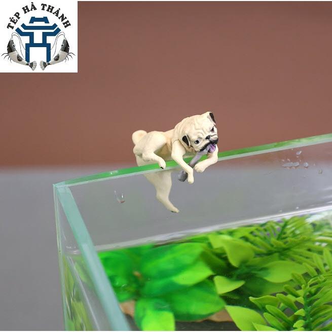 Mô Hình Tiểu Cảnh Chú Chó Bám Thành Trang Trí Cho Bể Cá Cảnh, Bể Thúy Sinh