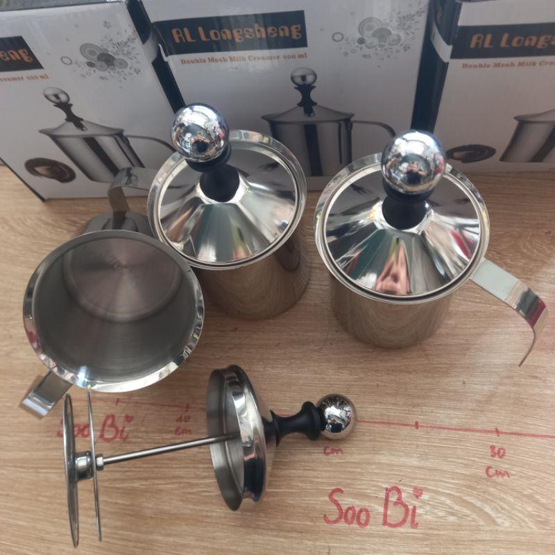 Ca đánh sữa tạo bọt lạnh inox 304, sục sữa tạo bọt inox chuyên dụng cụ pha chế bartender