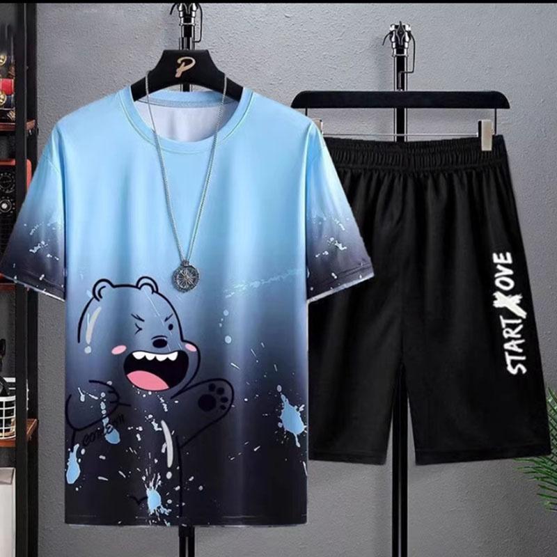 Bộ Đồ Nam Nữ Unisex Mùa Hè Ngắn Tay Cổ Tròn Họa Tiết Loang Vẩy Sơn Hot Trend Thời Trang Zenkonu QA NAM 1000104