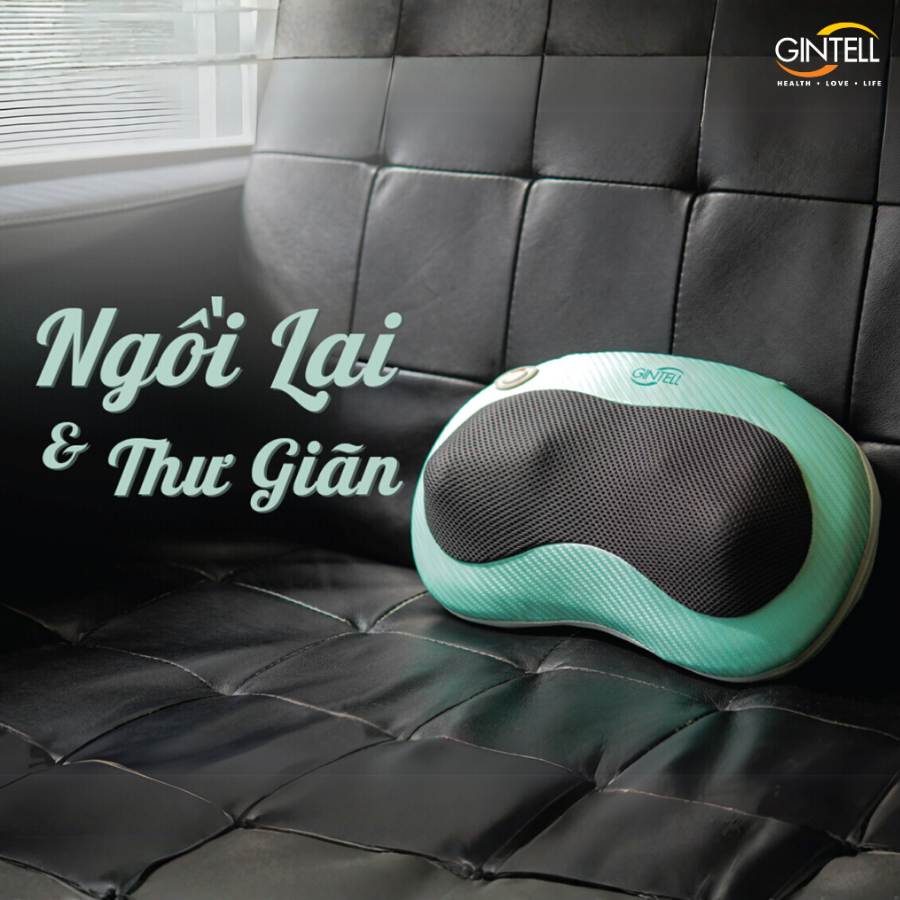 |GIÁ SỐC| Gối Massage nhiệt hồng ngoại  G-Minnie Care| Công nghệ massage Shiatsu 3D | 1 Năm Bảo Hành