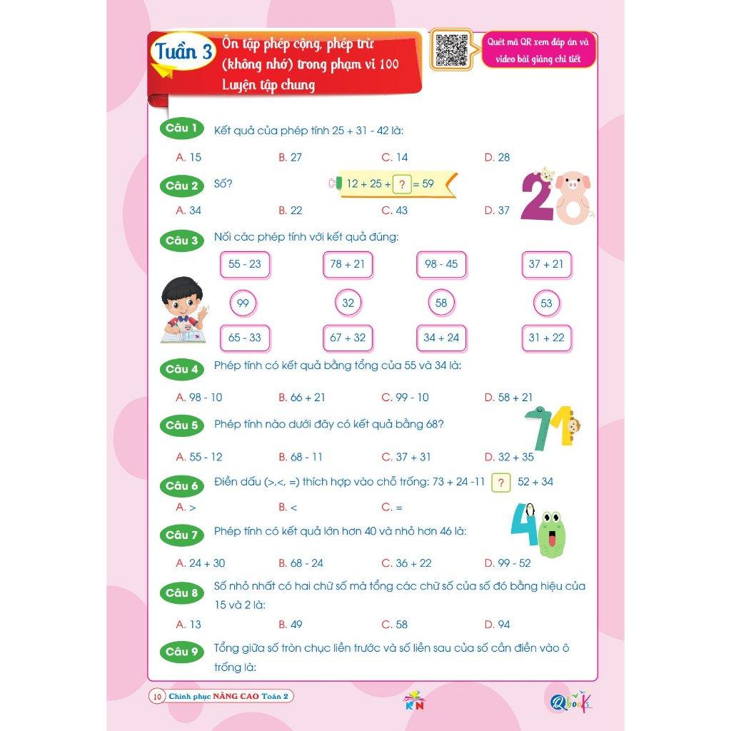 Chinh Phục Nâng Cao Toán Lớp 2 - Kết Nối Tri Thức Với Cuộc Sống - Cả Năm ( 1 Cuốn )