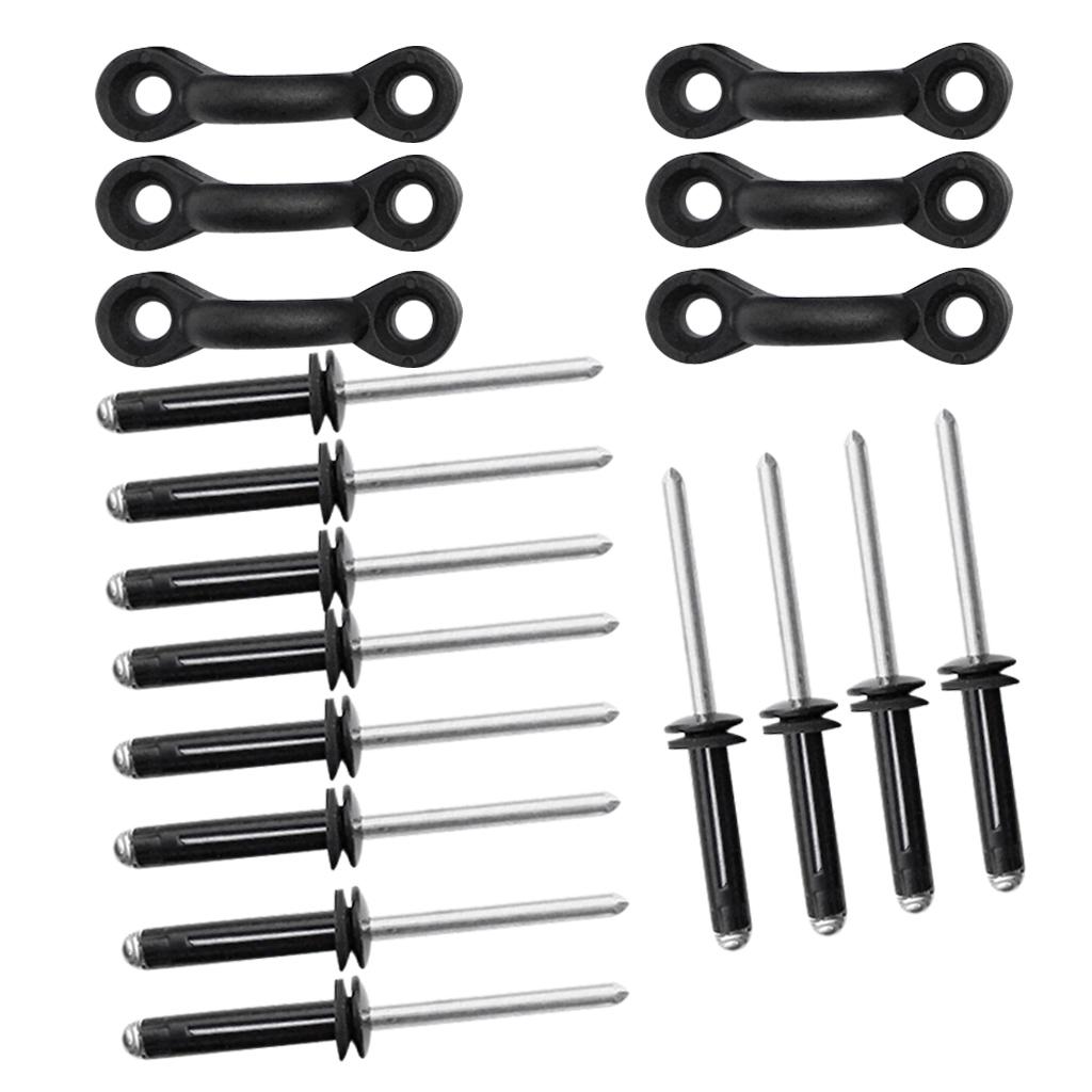 6 Miếng C Khóa Miếng Lót Mắt + 12 Miếng Trị-Gấp Gọn Đinh Tán chèo Thuyền Kayak Phụ K