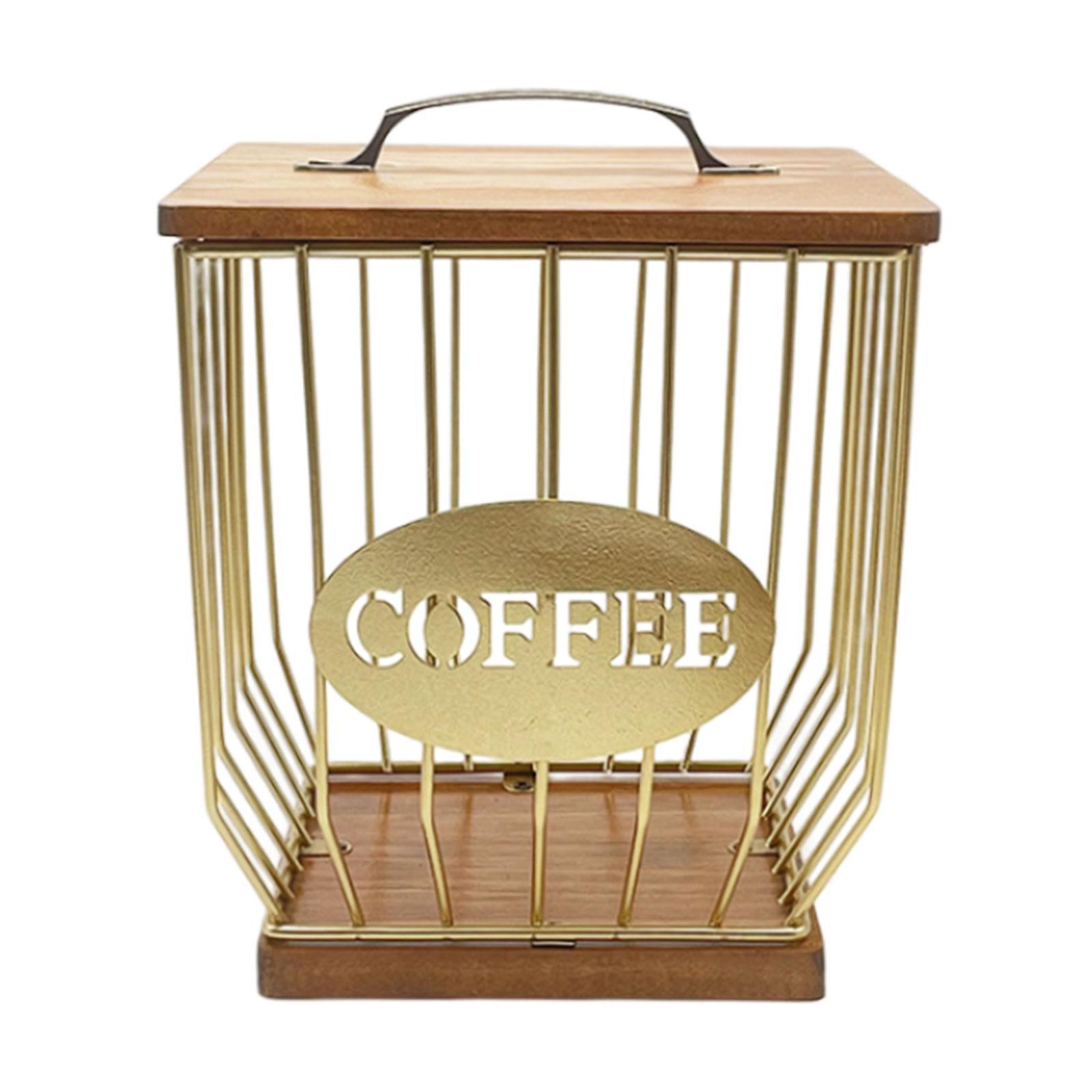 Coffee Pod Holder Coffee Pod Container Organizer Cup Metal Coffee Bar Accessories Coffee Pod Basket for Kitchen Countertop Espresso Capsules