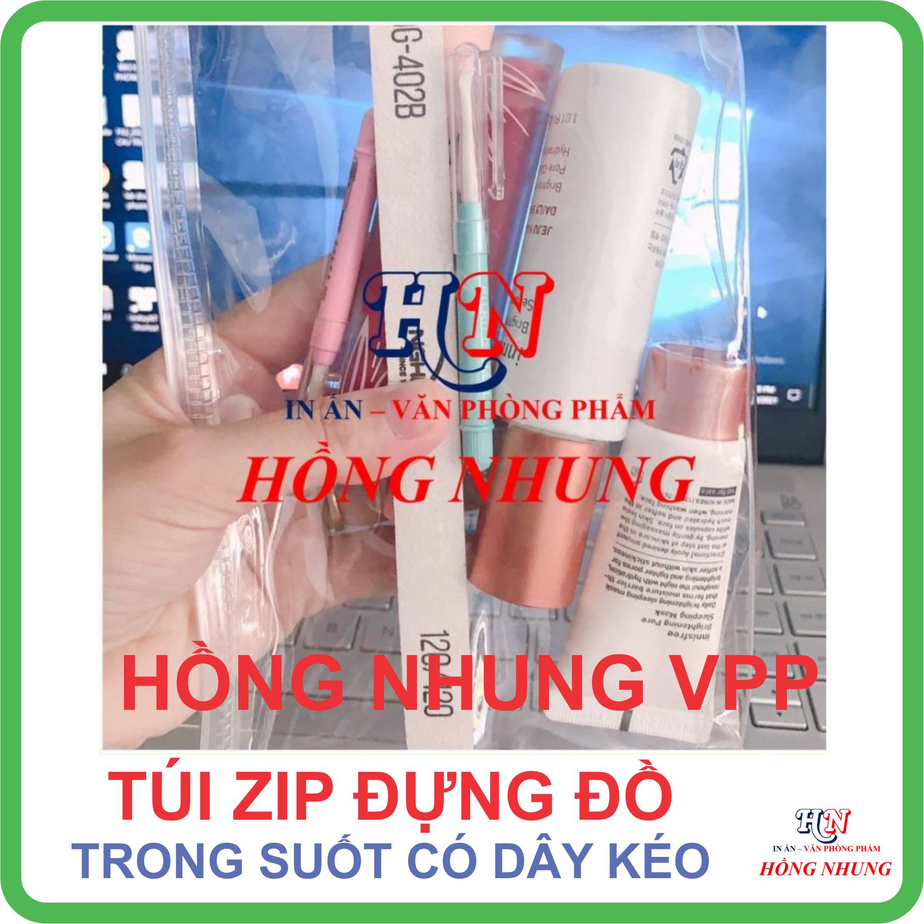 Túi Zip Đựng Đồ Có dây kéo - Trong Suốt Nhựa Dẻo PE Bền Chắc Chắn