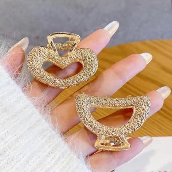 Kẹp Tóc Nữ Hàn Quốc Càng Cua Kim Loại Mạ Vàng Sang Trọng, Cặp Tóc Nữ Tinh Tế Thu Hút Dễ Phối Đồ