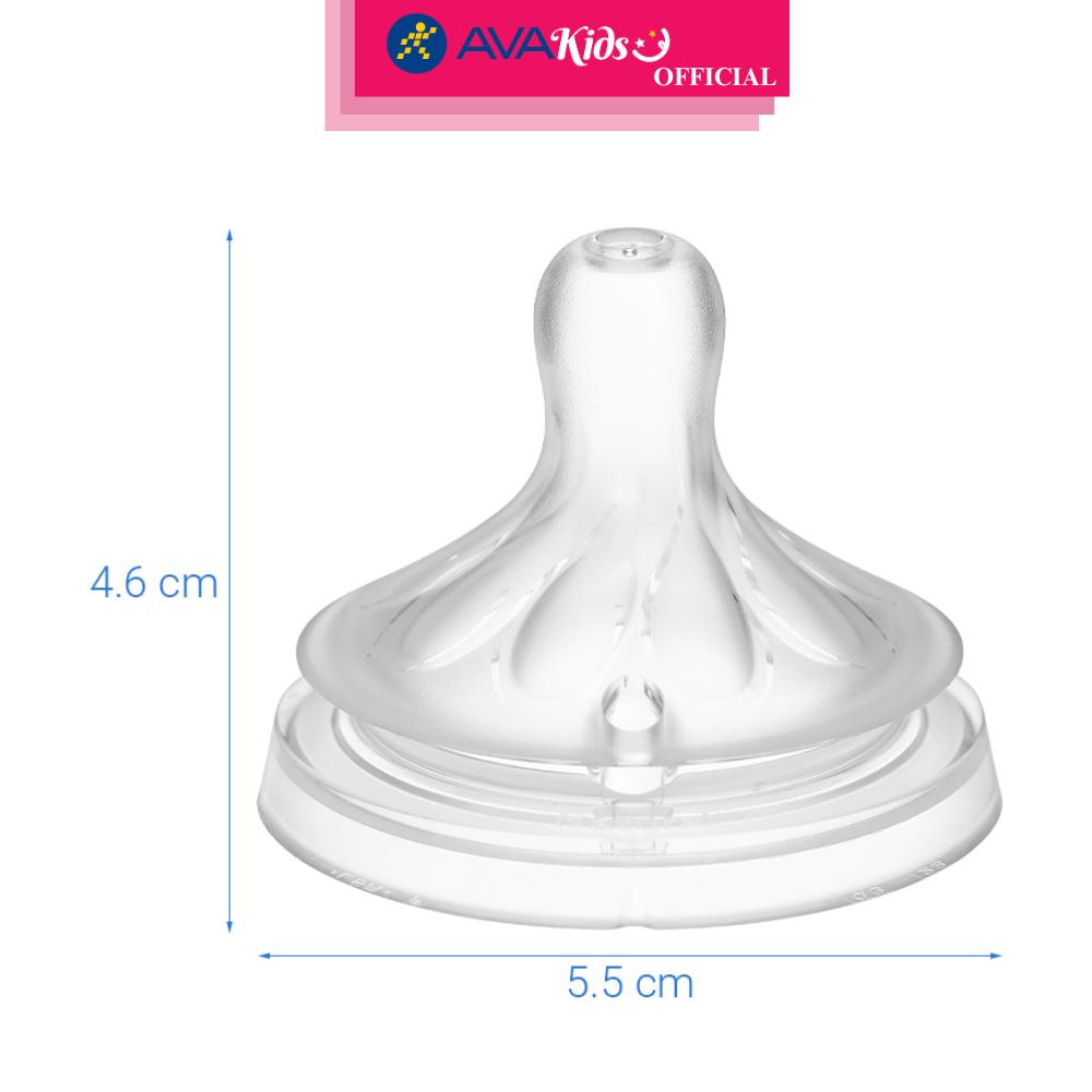 Bộ 2 núm ti Philips Avent SCY962/02 cổ rộng size 2 (0 - 1 tháng) - Hàng Chính Hãng