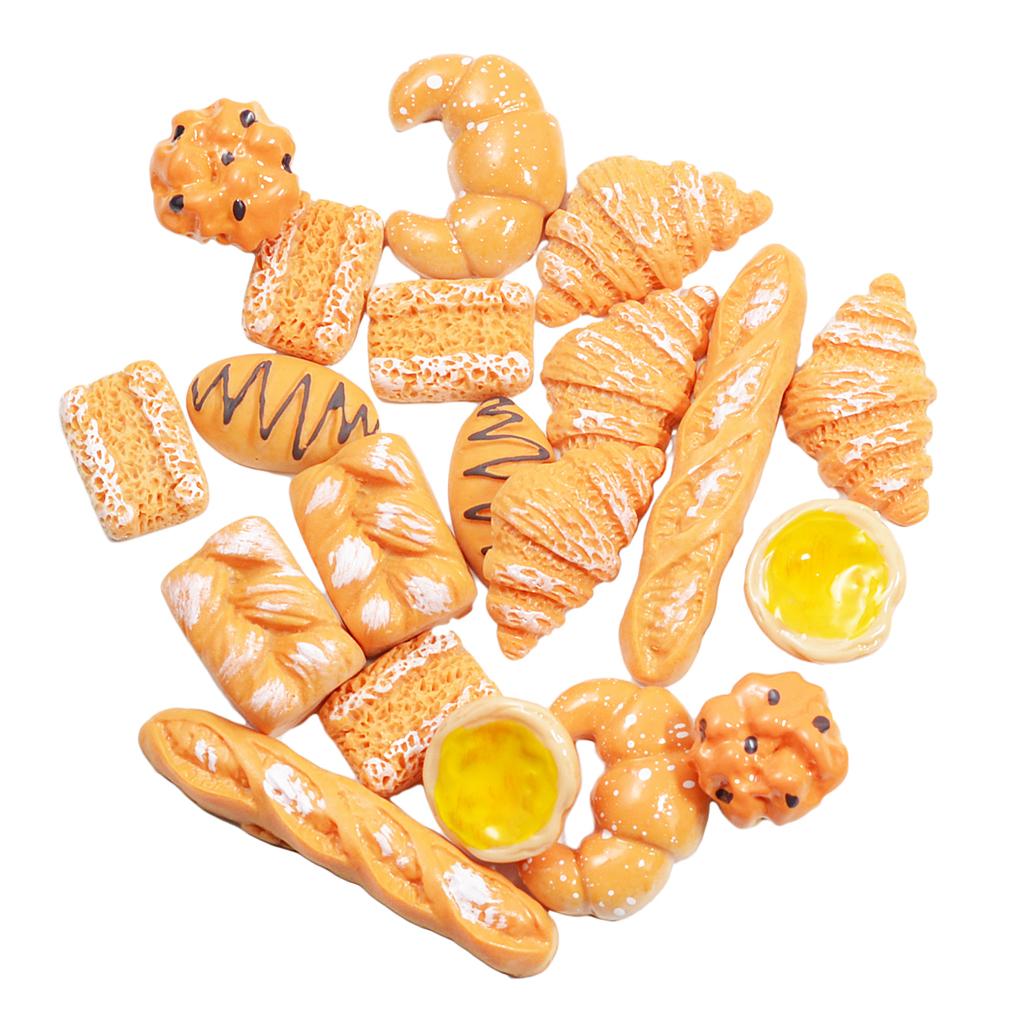 20 Pcs Squishy Slow Rising Cream Scented Simulation Bread DIY Phone Decor