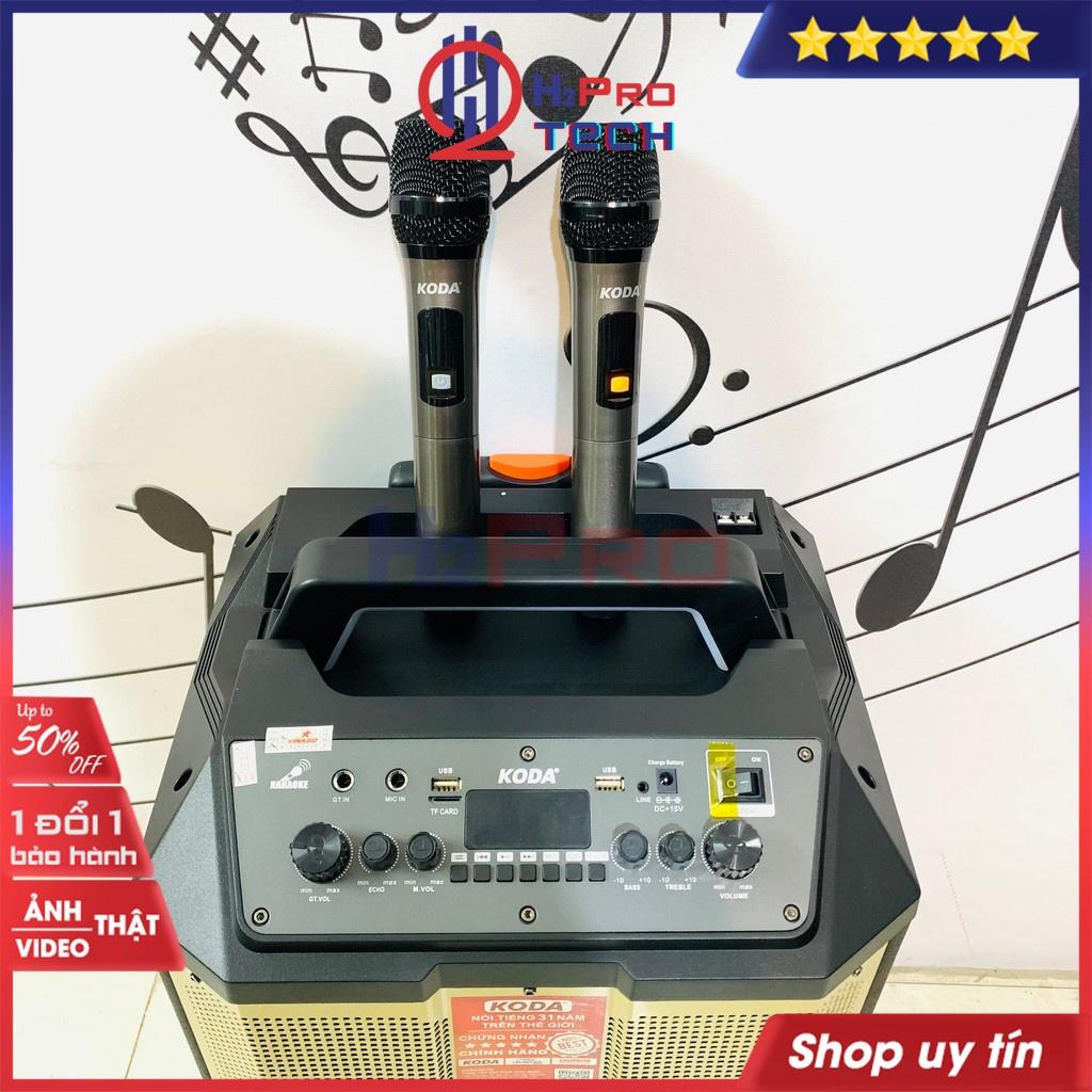 Loa di động karaoke bluetooth, loa kẹo kéo karaoke KODA KD-1221 bass 30-500W-hát cực hay, Tặng 2 mic ko dây-Shop H2pro-Hàng chính hãng