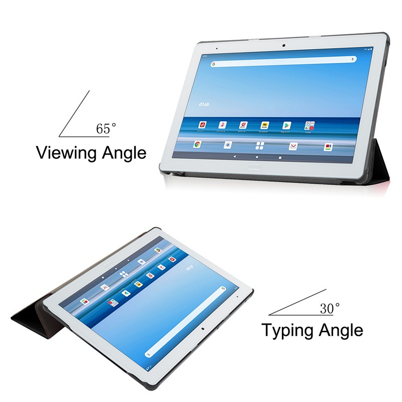 Bao Da Cover Dành Cho Máy Tính Bảng Sharp Dtab D-41A 10.1 Inch Hỗ Trợ Smart Cover
