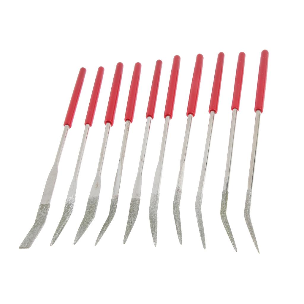10 Miếng Các Loại Kim Cương Mini Riffler Kim Các Tập Tin Woodcraft Tiện Dụng Các Tập Tin