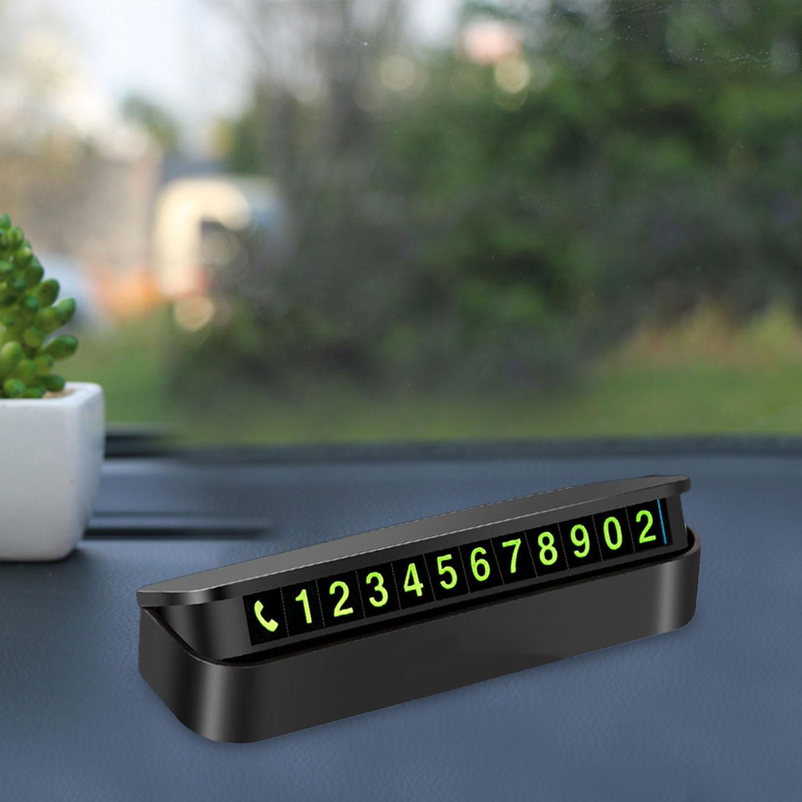 Car Phone Number Plate Stop Accessories Hidden Parking Phone Number Card
