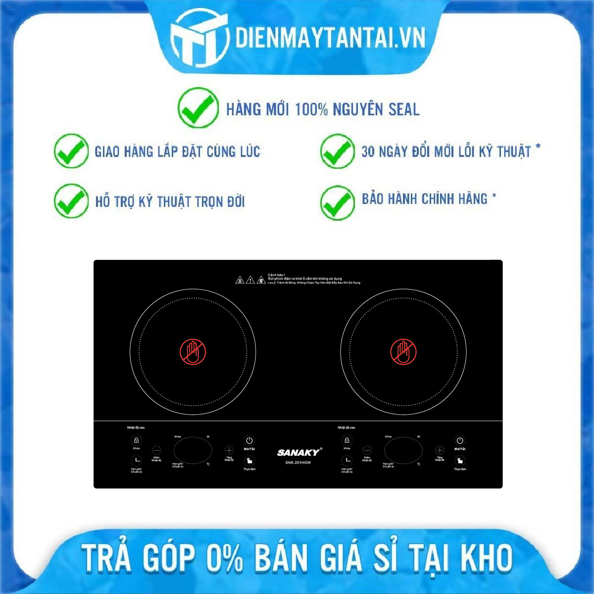 Bếp Hồng Ngoại Đôi Sanaky SNK-201HGW - Hàng Chính Hãng