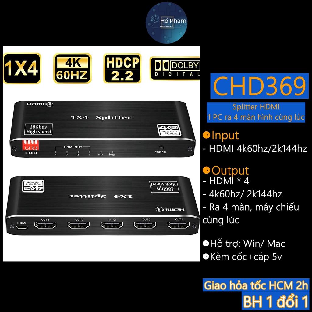 Bộ chia HDMI 1 ra 2, 4 - Splitter HDMI từ 1 PC lên 2, 4 màn hình HDMI cùng lúc - Hồ Phạm CHD