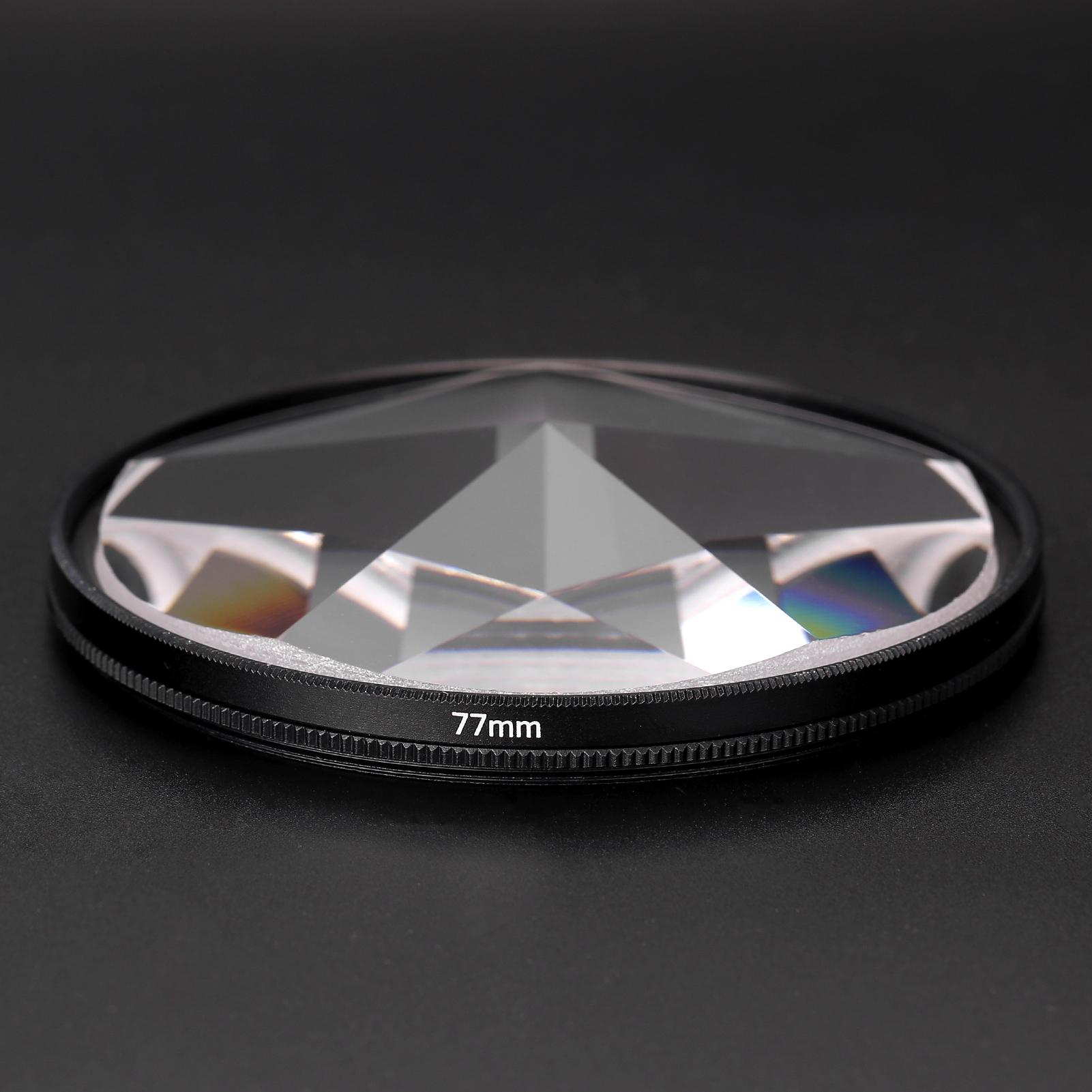 Camera Filter Photography Foreground Blur Film Photography Props 77mm Glass Pentaprism Filter Camera Accessories