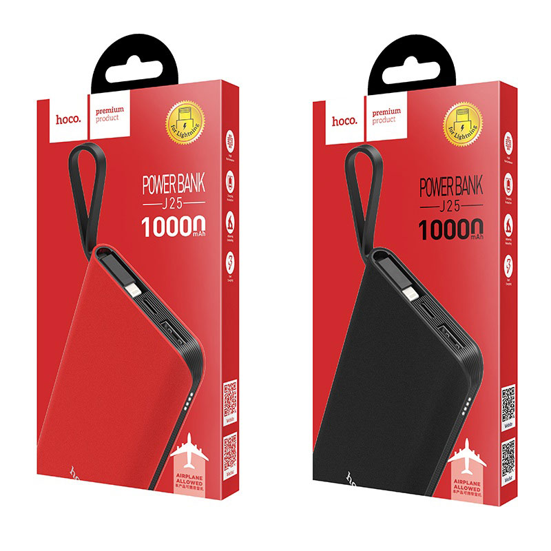 Sạc Dự Phòng Hoco J25 Đầu Ra 2.1A, Pin 10000mAH, Có Đèn LED